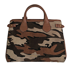 Camouflage Banner Bag, Leather/Suede, Brown, ITCF&10SCA, 2*
